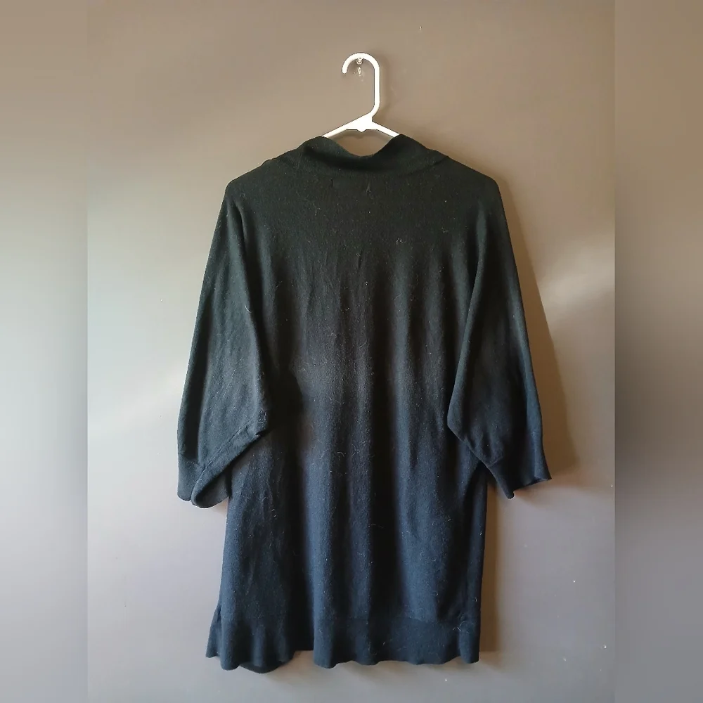 Women's XXL Mid Sleeve Black Cardigan - Picture 2 of 3